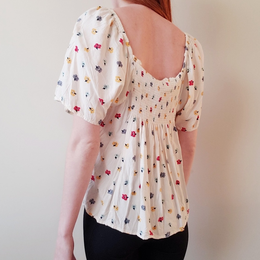 Madewell Seamed Button-Down Shirt Confetti Floral - Picture 4 of 8